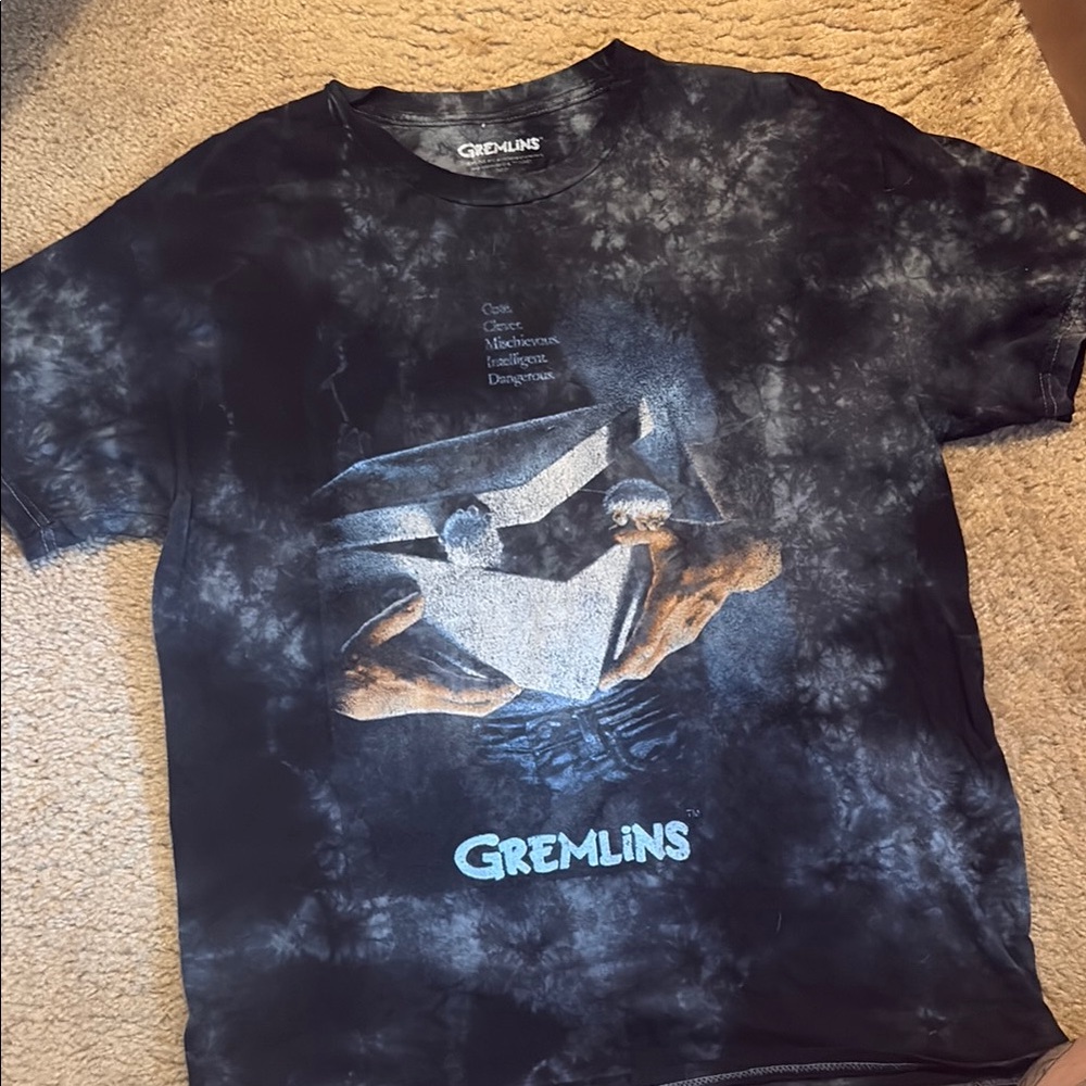 Black Tie-Dye Short Sleeve Tee